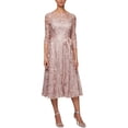 thumbnail image 1 of Alex Evenings Womens Lace Floral Midi Dress, 1 of 2