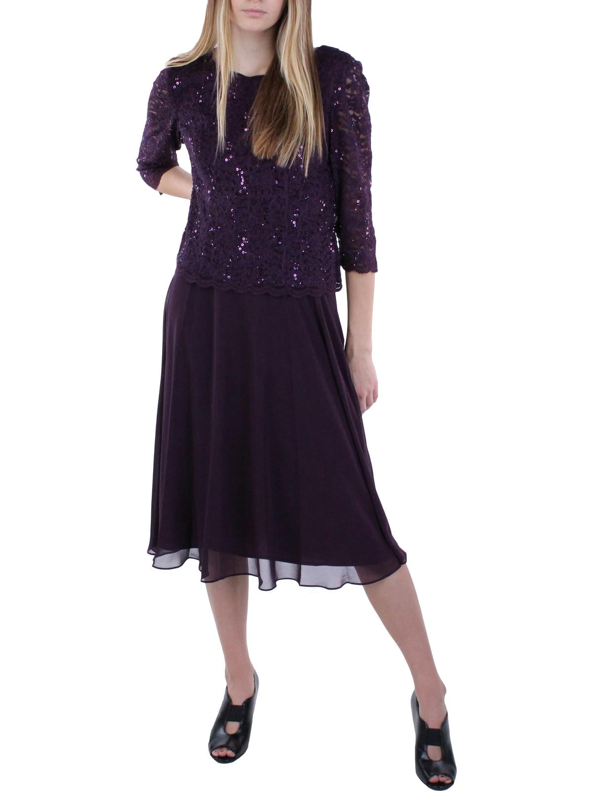 Alex Evenings Womens Lace Sequined Cocktail Dress - Walmart.com Alex Evenings Womens Lace Sequined Cocktail Dress - Walmart.com