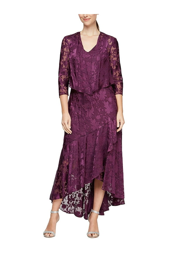 Womens Metallic Maxi Evening Dress