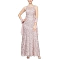 thumbnail image 1 of Alex Evenings Womens Sequined Full Length Evening Dress, 1 of 2