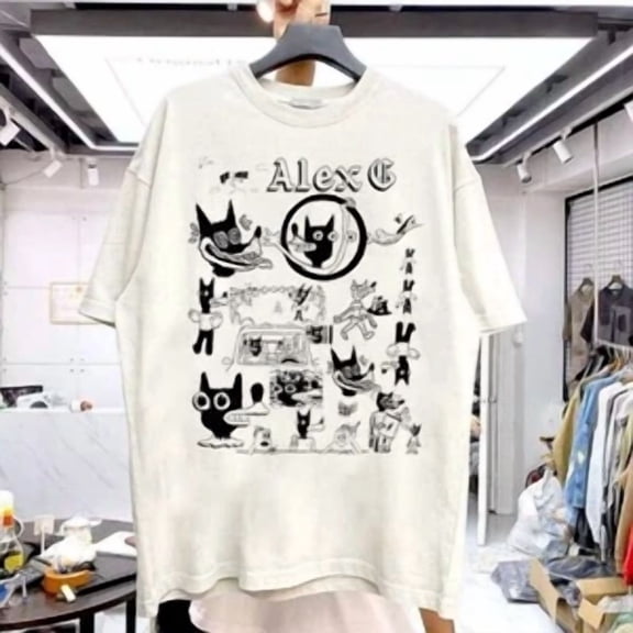 Alex G Poster Basic Style White Short Sleeve T shirt Unisex Reprint S-5XL