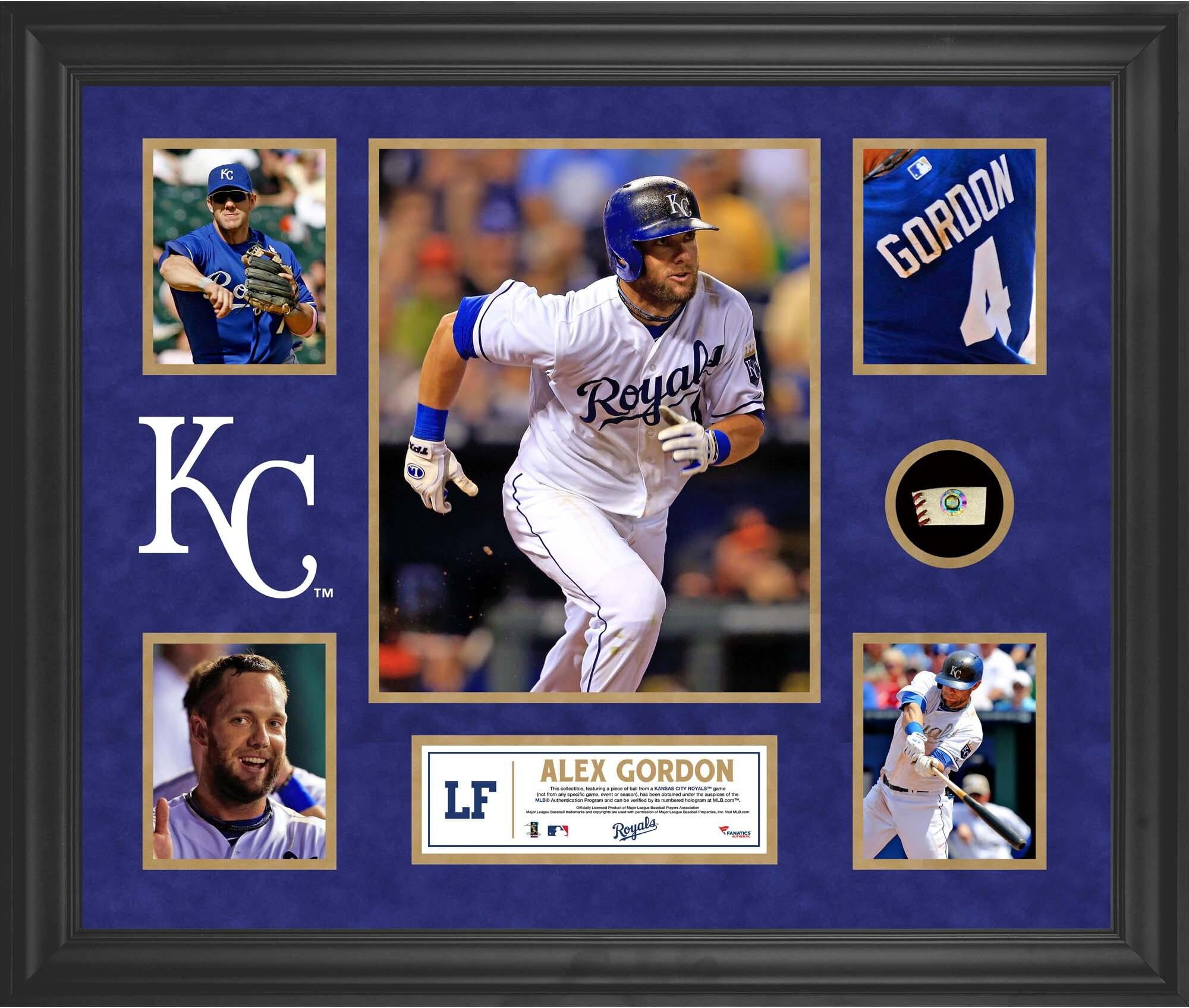 Alex Gordon Kansas City Royals Framed 5-Photo Collage with Piece of Game-Used Ball