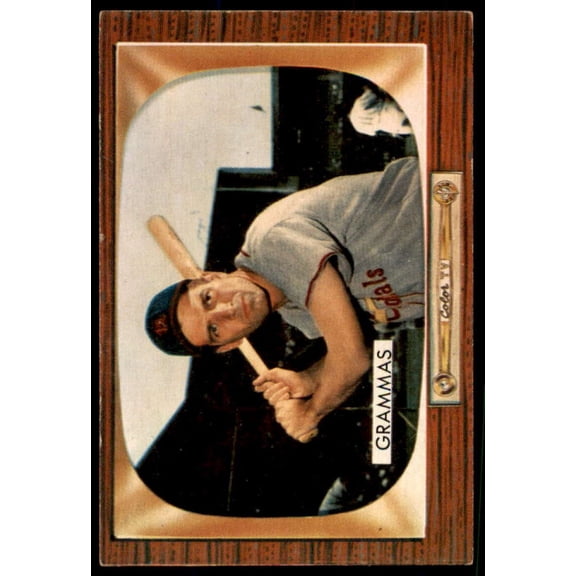 Alex Grammas Card 1955 Bowman #186