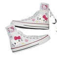 Alex Hello Kitty Women's HighTop Canvas Sneakers, HandPainted Cute