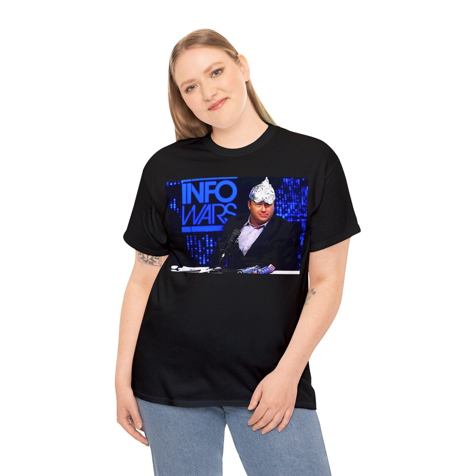 Alex Jones tin foil hat conspiracy infowars Unisex Short Sleeve Tee