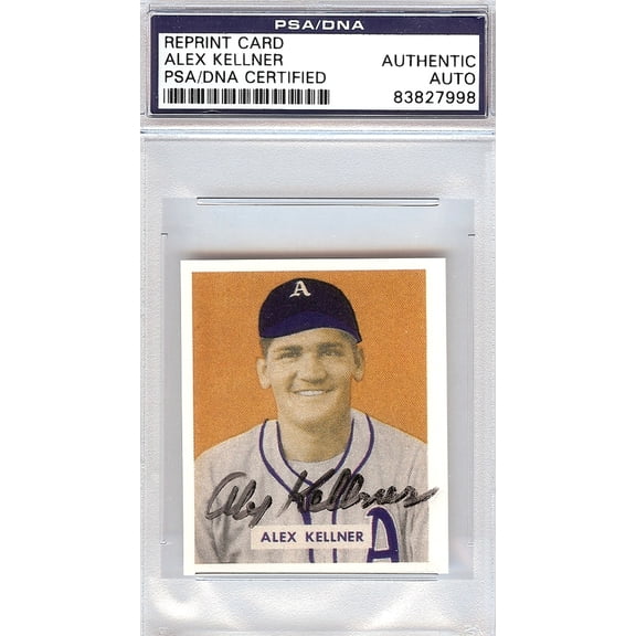 Alex Kellner Autographed 1949 Bowman Reprint Card #222 Philadelphia A's PSA/DNA #83827998
