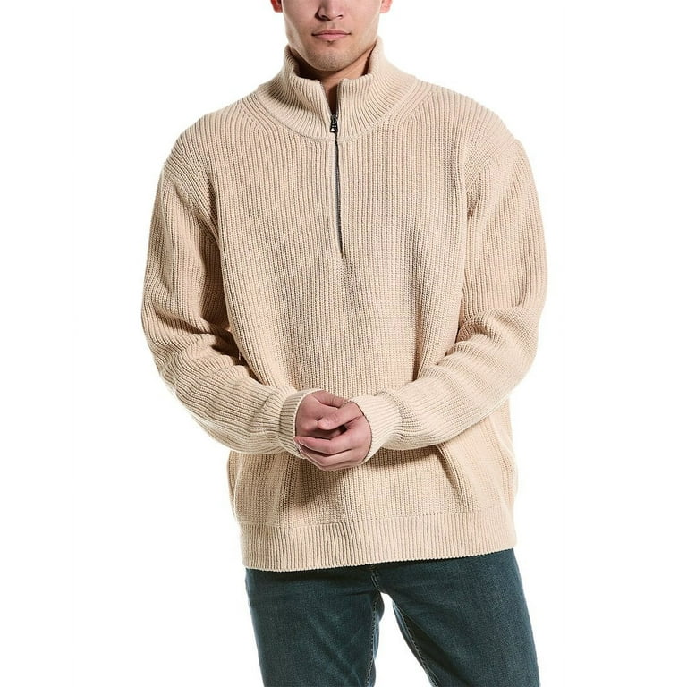 Alex Mill mens 1 2 Zip Mock Sweater XXS Beige Walmart