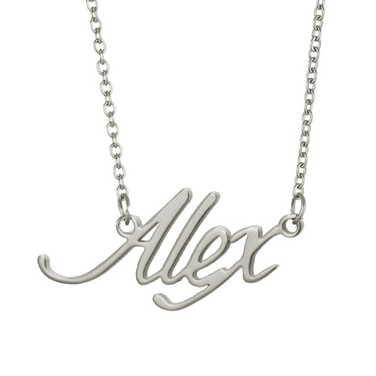 Alex Name Pendant Necklace Stainless Steel Jewlery Graduation