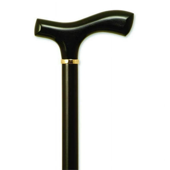 Alex Orthopedic Men's Fritz Handle Cane, Black Stain, 36" - 37"-1 Each