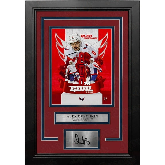 Alex Ovechkin 800th Goal Washington Capitals 8" x 10" Framed Hockey Collage Photo with Engraved Autograph