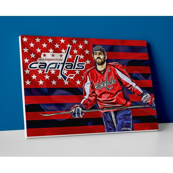 Alex Ovechkin Flag Poster or Wrapped Canvas