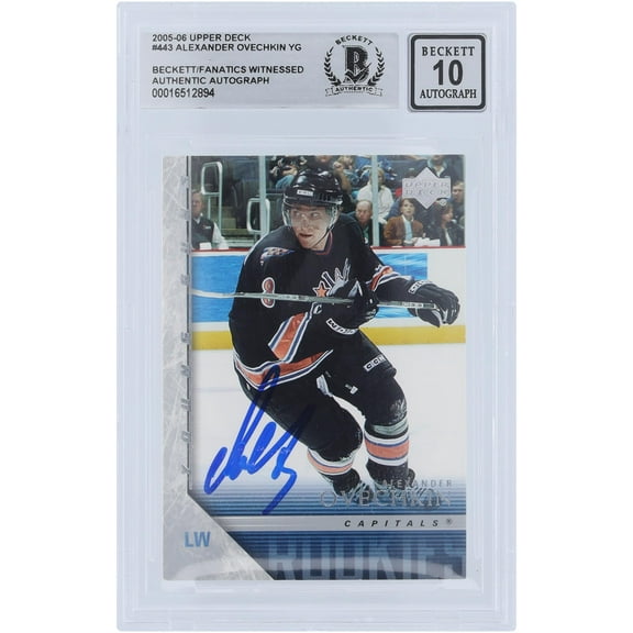 Alex Ovechkin Washington Capitals Autographed 2005-06 Upper Deck Series 2 Young Guns #443 Beckett Fanatics Witnessed Authenticated 10 Rookie Card - Fanatics Authentic Certified