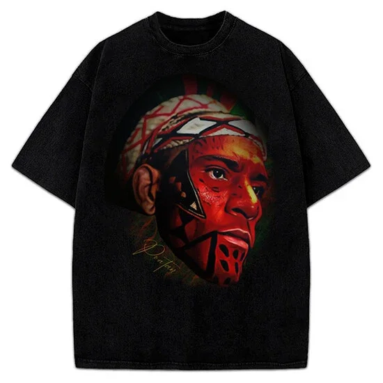 Alex Pereira Poatan Painted Face Portrait Vintage MMA Graphic Design Men T-Shirt