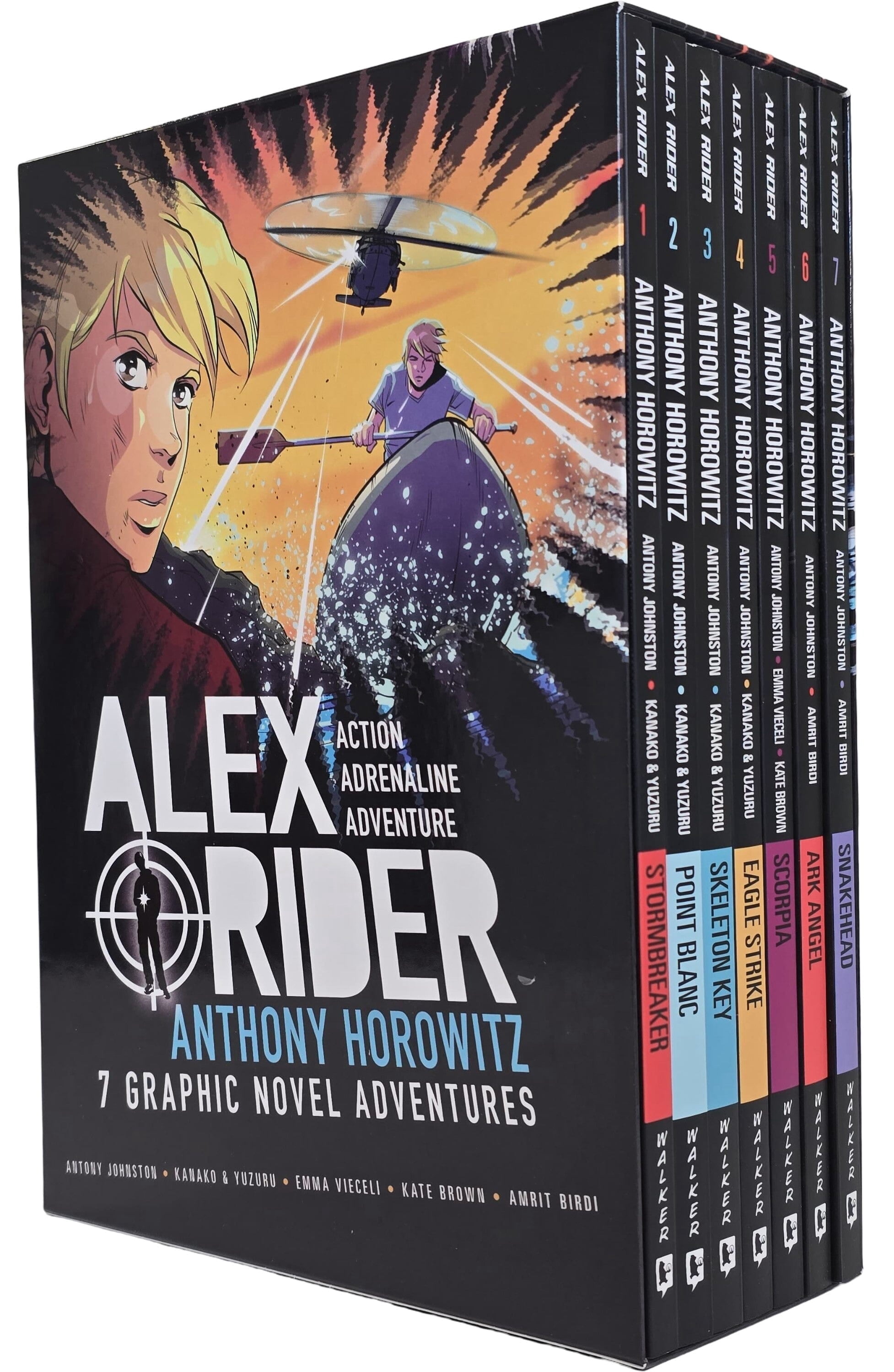 Alex Rider by Anthony Horowitz 7 Graphic Novel Adventures Box Set - Ages 8-16 - Paperback