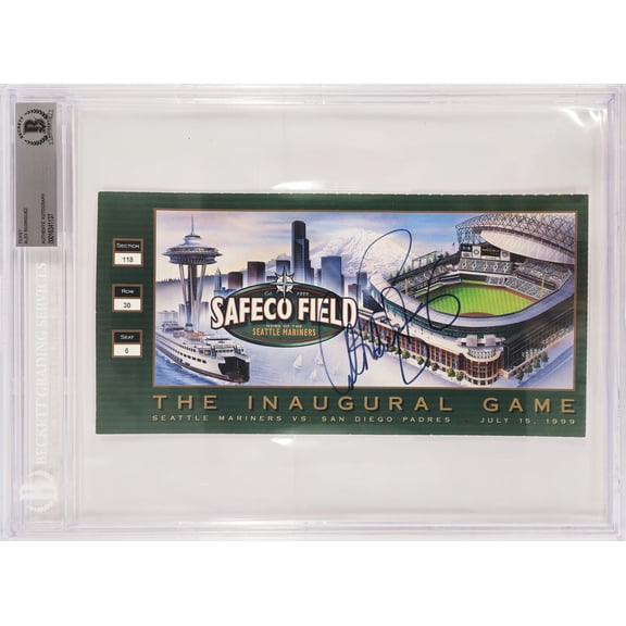 Alex Rodriguez Autographed July 15th, 1999 Ticket Seattle Mariners First Game in Safeco Field Beckett BAS #16341137
