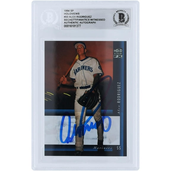 Alex Rodriguez Seattle Mariners Autographed 1994 Upper Deck SP Holo View #33 Beckett Fanatics Witnessed Authenticated Rookie Card - Fanatics Authentic Certified