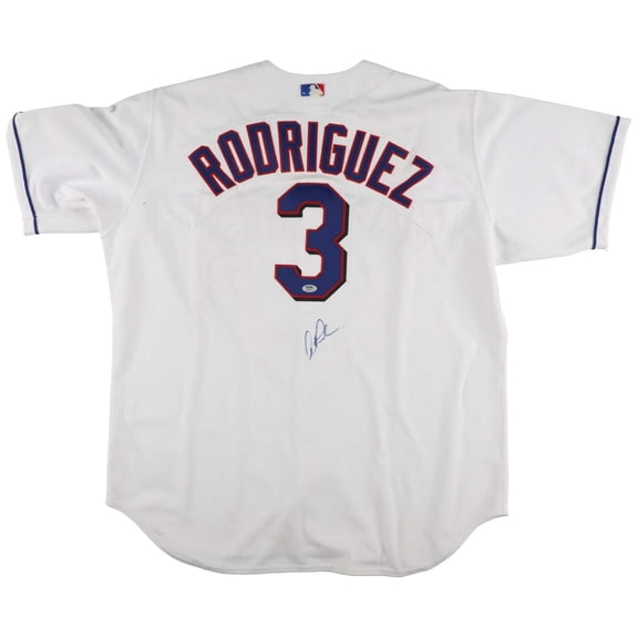 Alex Rodriguez Signed Texas Rangers Rawlings Game Model Home Jersey PSA DNA