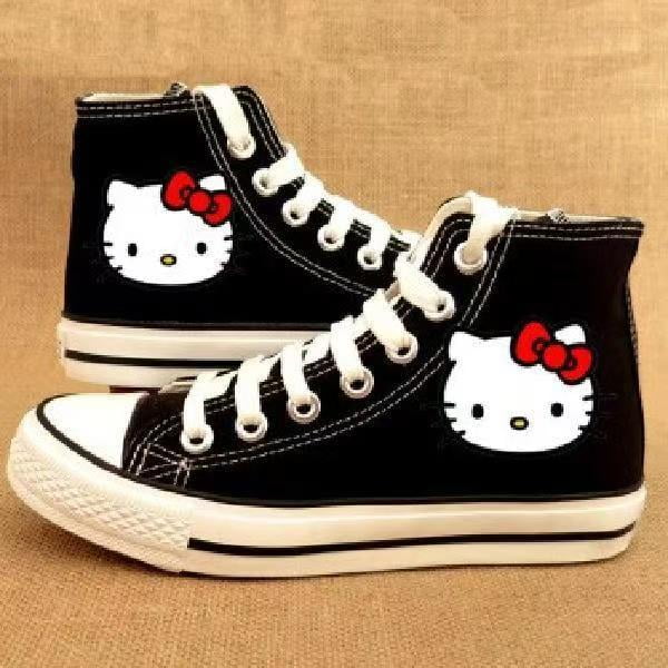 Alex Sanrio Hello Kitty Women's HighTop Canvas Sneakers, Cute Lolita
