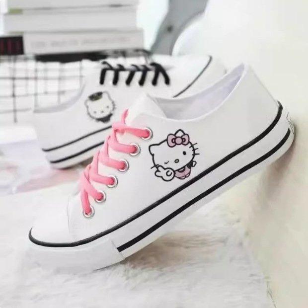 Alex Sanrio Hello Kitty Women's HighTop Canvas Sneakers, Cute Lolita
