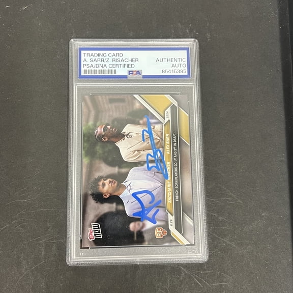 Alex Sarr & Zaccharie Risacher 2024 Topps Now#D-RS Signed Card PSA Autographed