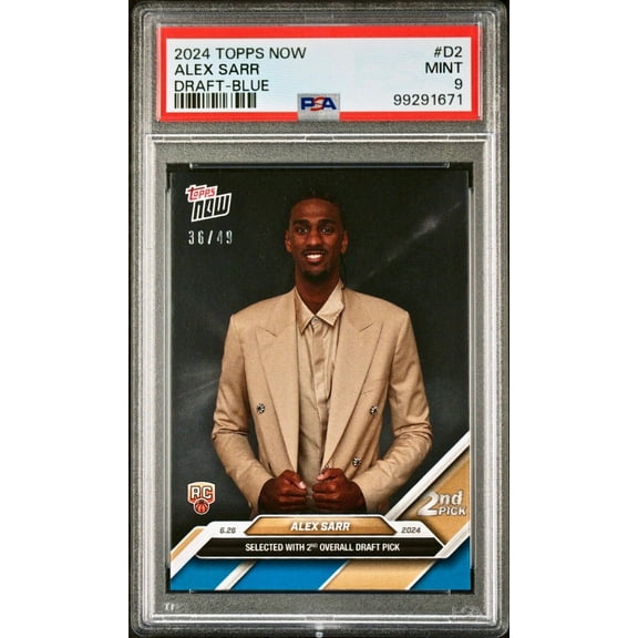 Alex Starr 2024 Topps Now Draft Night NBA #D-2 Rookie Parallel 36/49 PSA 9 Mint