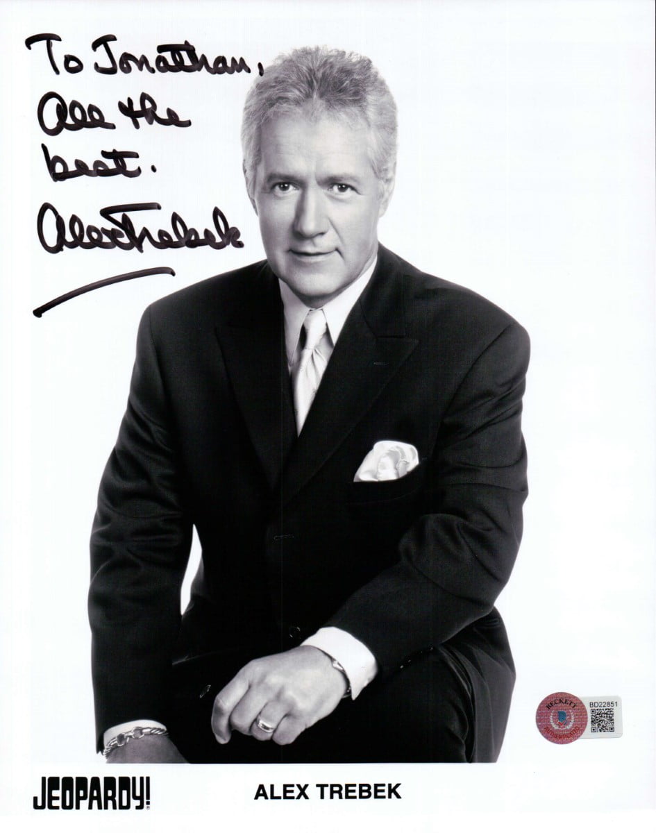 Alex Trebek Signed Autographed 8X10 Photo Jeopardy! Host BAS BD22851 ...