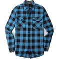 thumbnail image 1 of Alex Vando Mens Button Down Shirts Regular Fit Long Sleeve Casual Plaid Flannel Shirt, 1 of 5