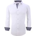 thumbnail image 1 of Alex Vando Mens Dress Shirts Regular Fit Long Sleeve Stretch Business Dress Shirts for Men, 1 of 6