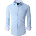 thumbnail image 1 of Alex Vando Mens Dress Shirts Regular Fit Long Sleeve Stretch Business Dress Shirts for Men, 1 of 5