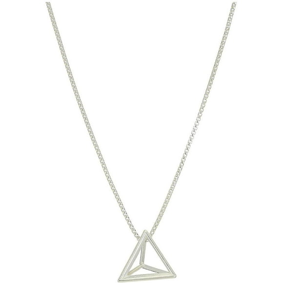 Alex and Ani 18" Triangle Adjustable Necklace Sterling Silver One Size