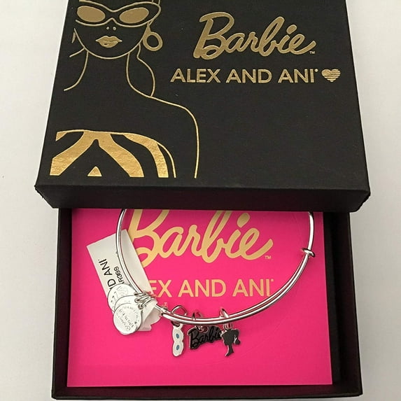 Alex and Ani Barbie Charm Bangle Bracelet Silver/Trio One Size