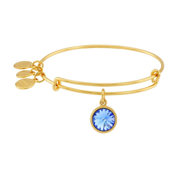Alex and Ani Birthstone Charm Adjustable Wire Bangle Bracelet