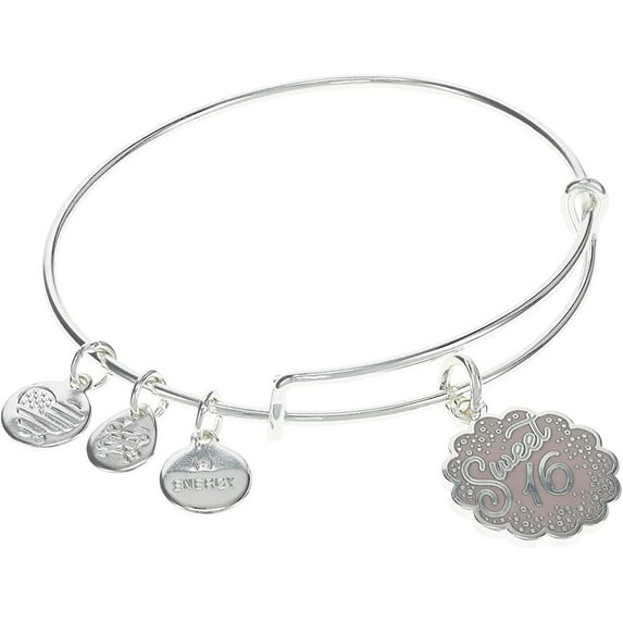 Alex and Ani Celebrate Sweet 16 Bracelet Shiny Silver One Size