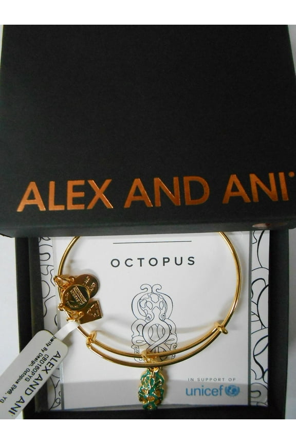 Charity By Design Octopus Expandable Gold-Tone Bangle Bracelet