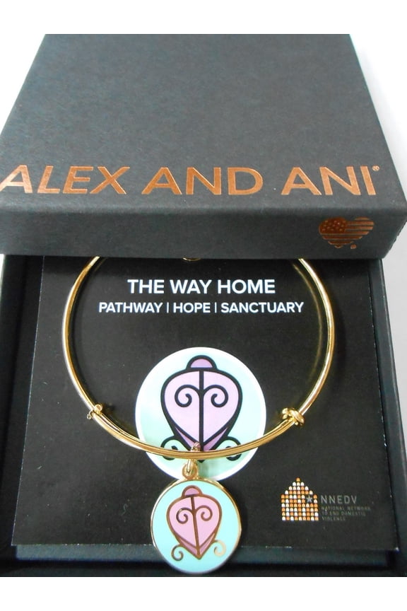 Charity by Design The Way Home Expandable Gold-Tone Bangle Bracelet