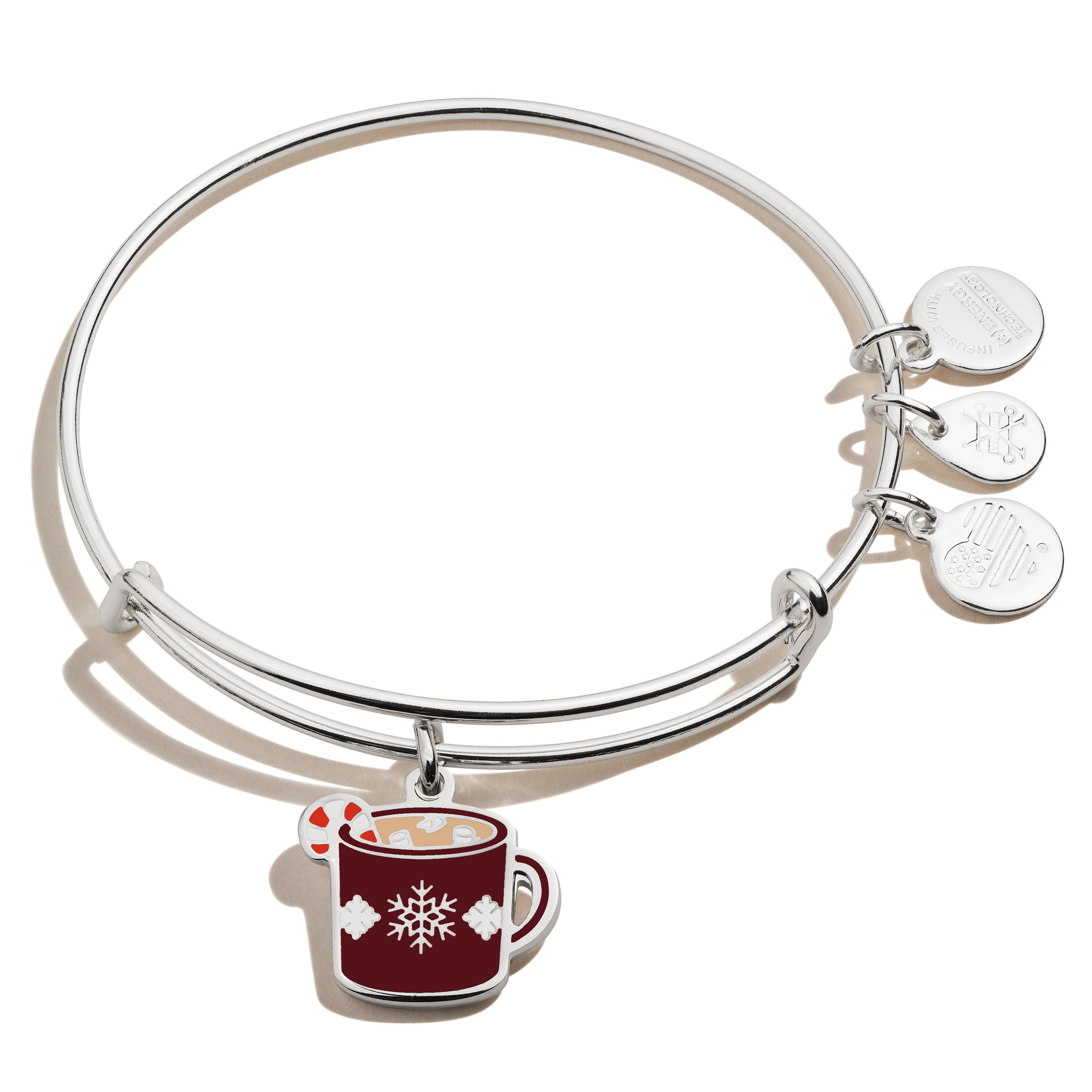 Alex and Ani Color Infusion Hot Cocoa Bangle Bracelet Red One Size