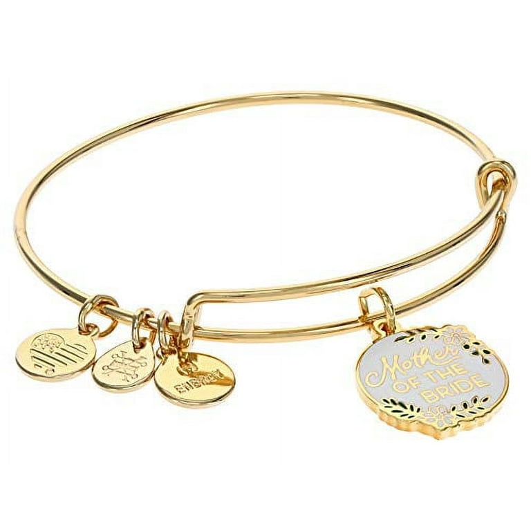 Alex and Ani Color Infusion Mother of The Bride Bangle Shiny Gold One Size