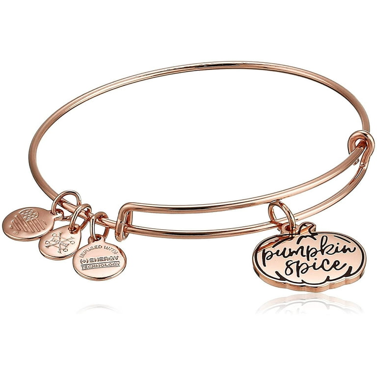 Alex and Ani Fall in Love Color Infusion Charm Bangle Bracelet - Shiny Gold  Finish