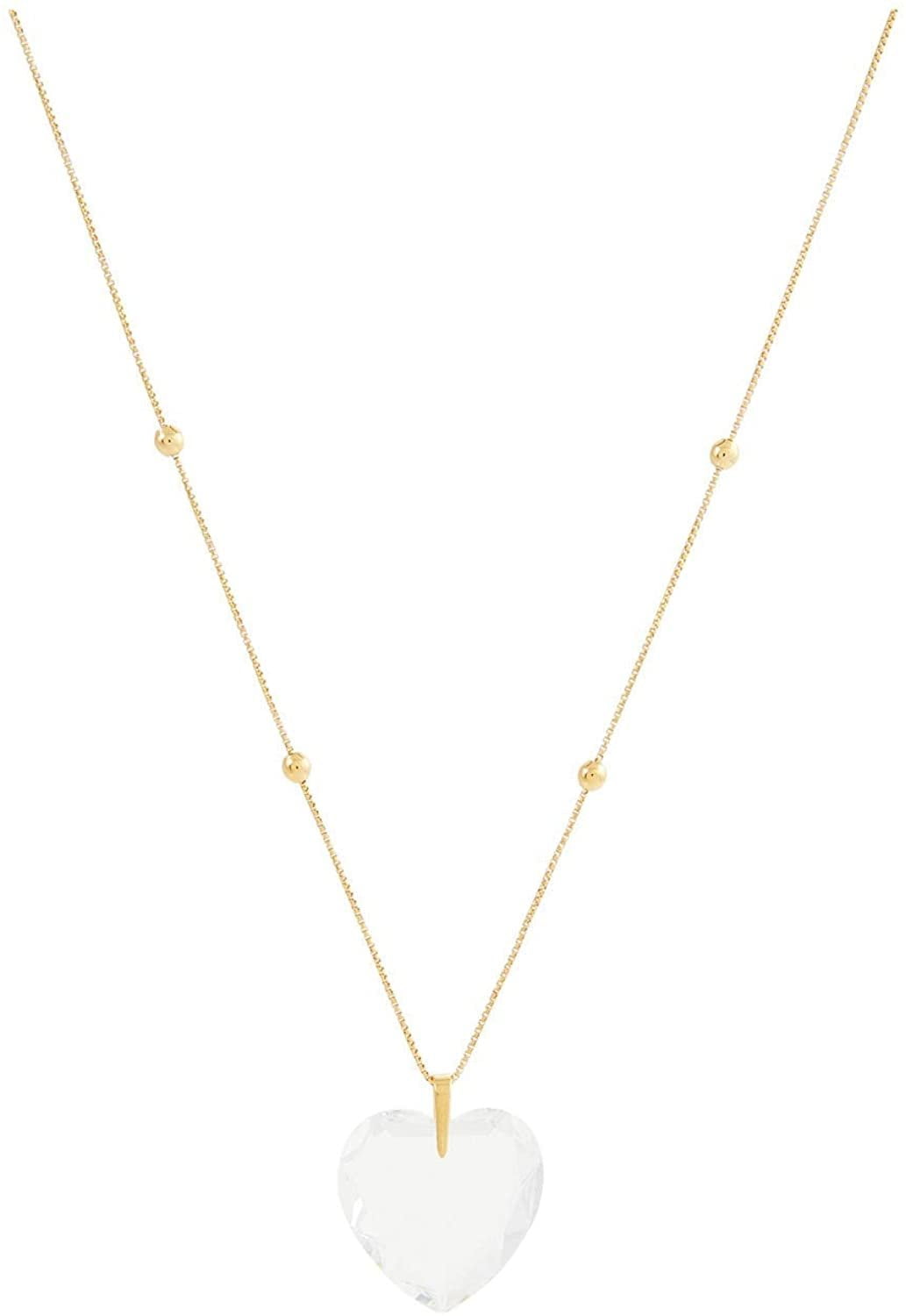 Alex and Ani Crystal Infusion Pendant Necklace Heart Gold One Size