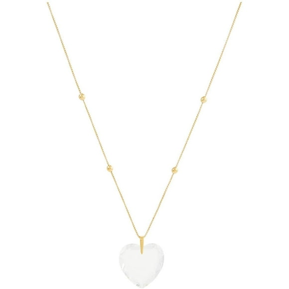 Alex and Ani Crystal Infusion Pendant Necklace Heart Gold One Size
