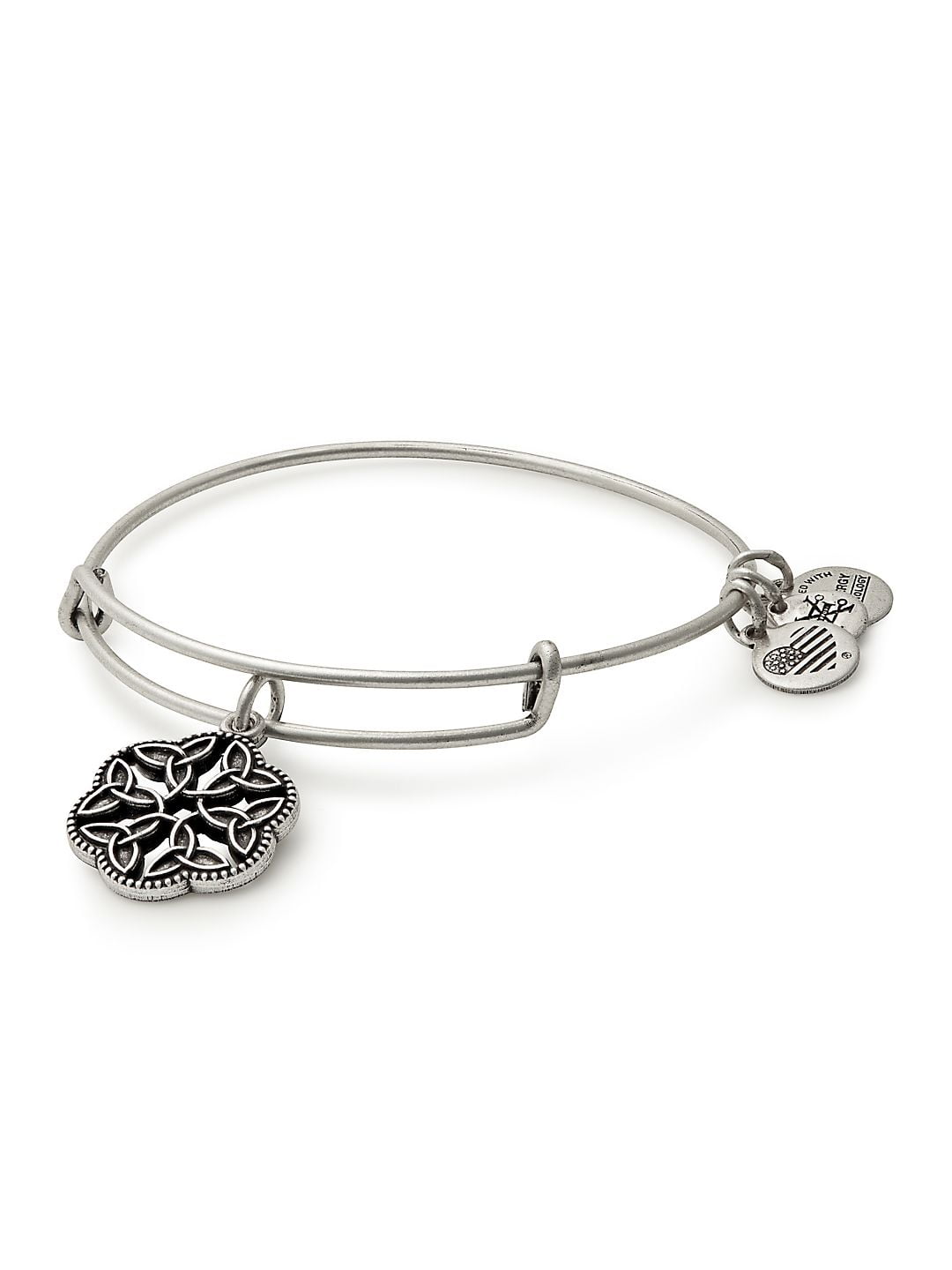 Alex and Ani Endless Knot III Expandable Wire Bracelet Rafaelian Silver NWTBC