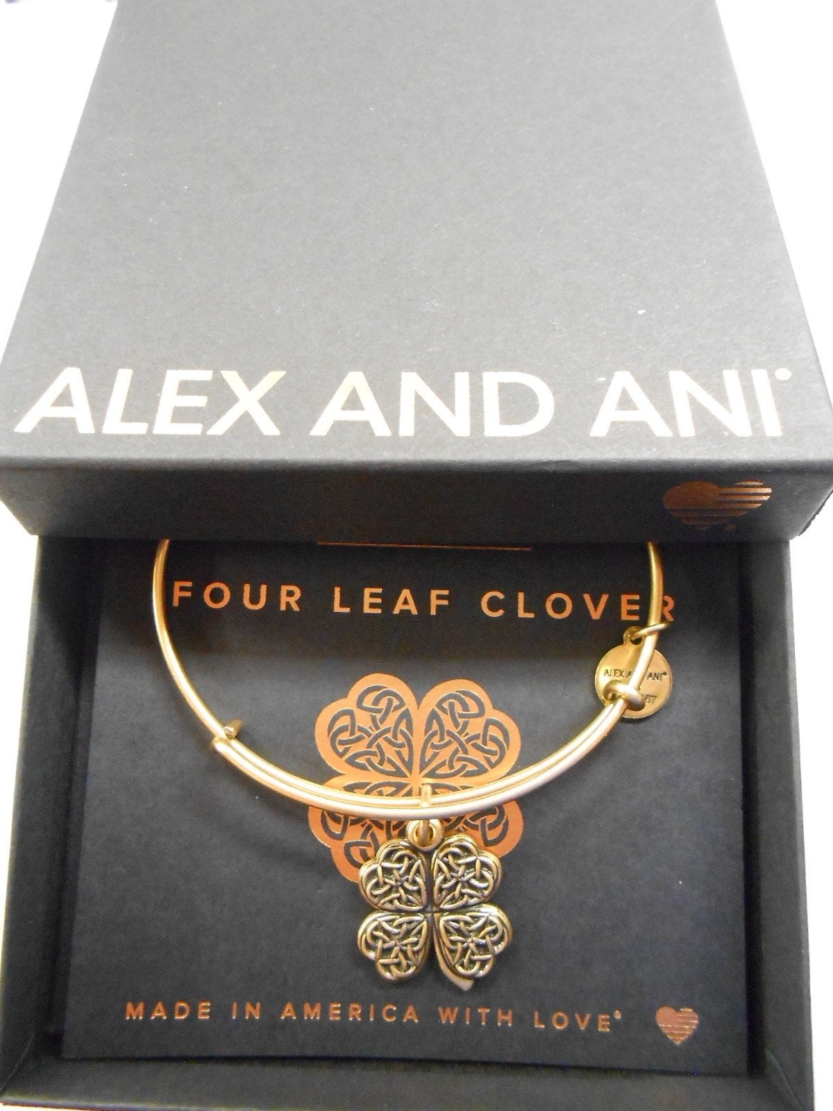 Alex and Ani Four Leaf Clover IV Bangle Bracelet