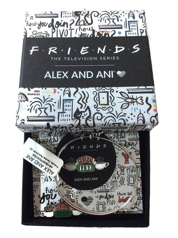 Friends Central Perk Bangle Bracelet Shiny Silver New with Tag Box and Card