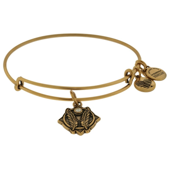 Alex and Ani Godspeed II Bangle Bracelet Rafaelian Gold Finish With Box and Card