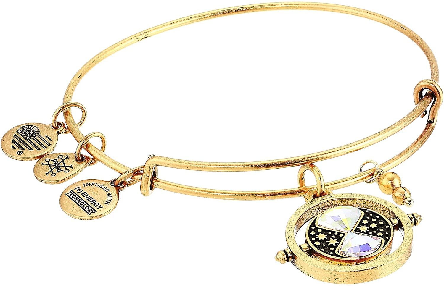 Alex and Ani Harry Potter Time Turner Bangle Bracelet Shiny Gold