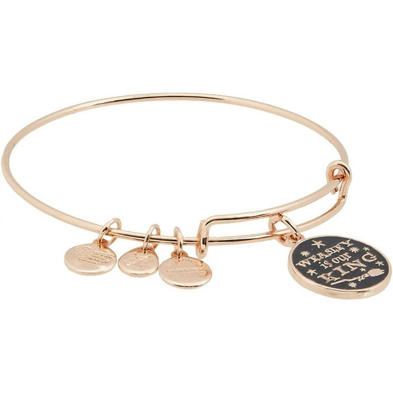 Alex and Ani Harry Potter, Weasley is Our King Bracelet Shiny Rose Gold/Black One Size