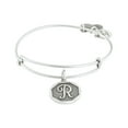 thumbnail image 1 of Alex and Ani Initial R Charm Bangle, Silvertone, 1 of 2
