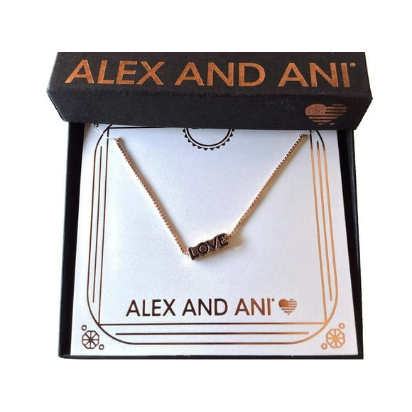 Alex and Ani Love Necklace Rose Gold NWTBC