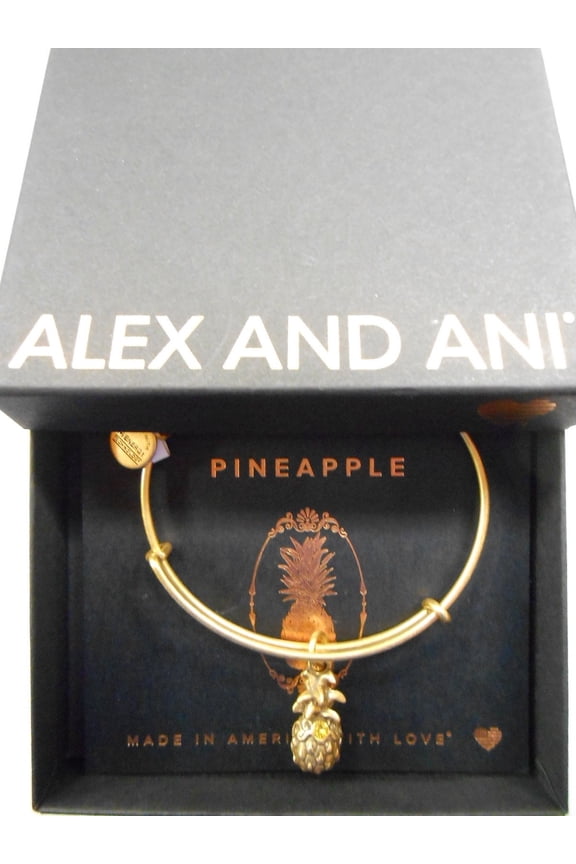 Pineapple Charm Bangle Gold