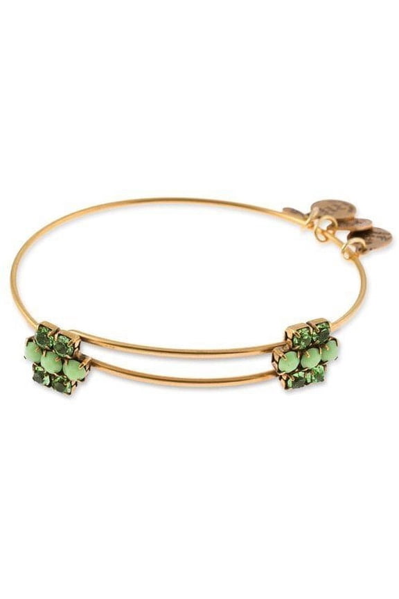 Sour Apple Sparkler Beaded Bangle in Rafaelian Gold, A13EB75RG